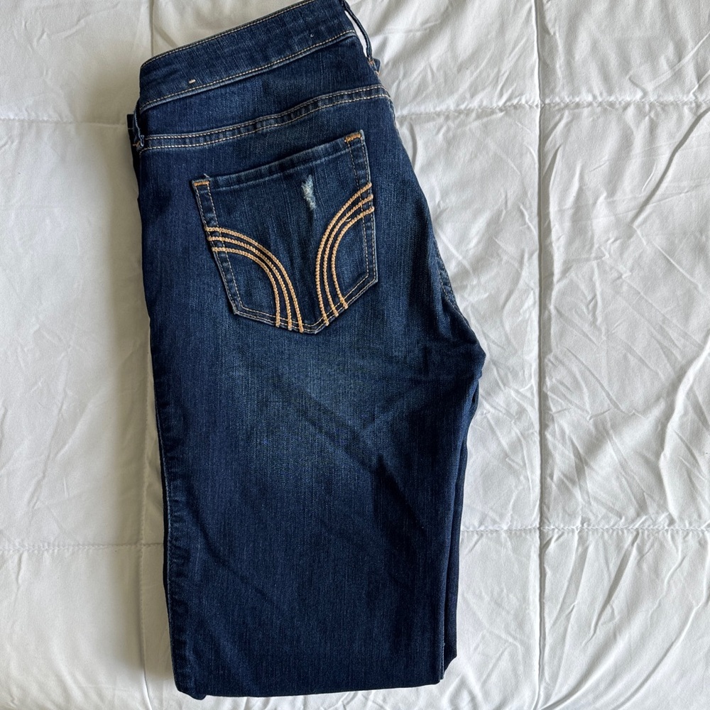Hollister Dark Blue Straight Leg Jeans